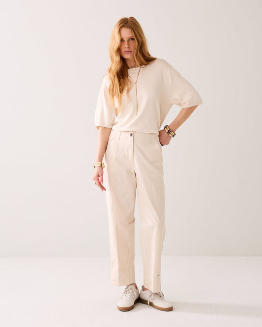 Summum Shiny Straight Leg Trousers