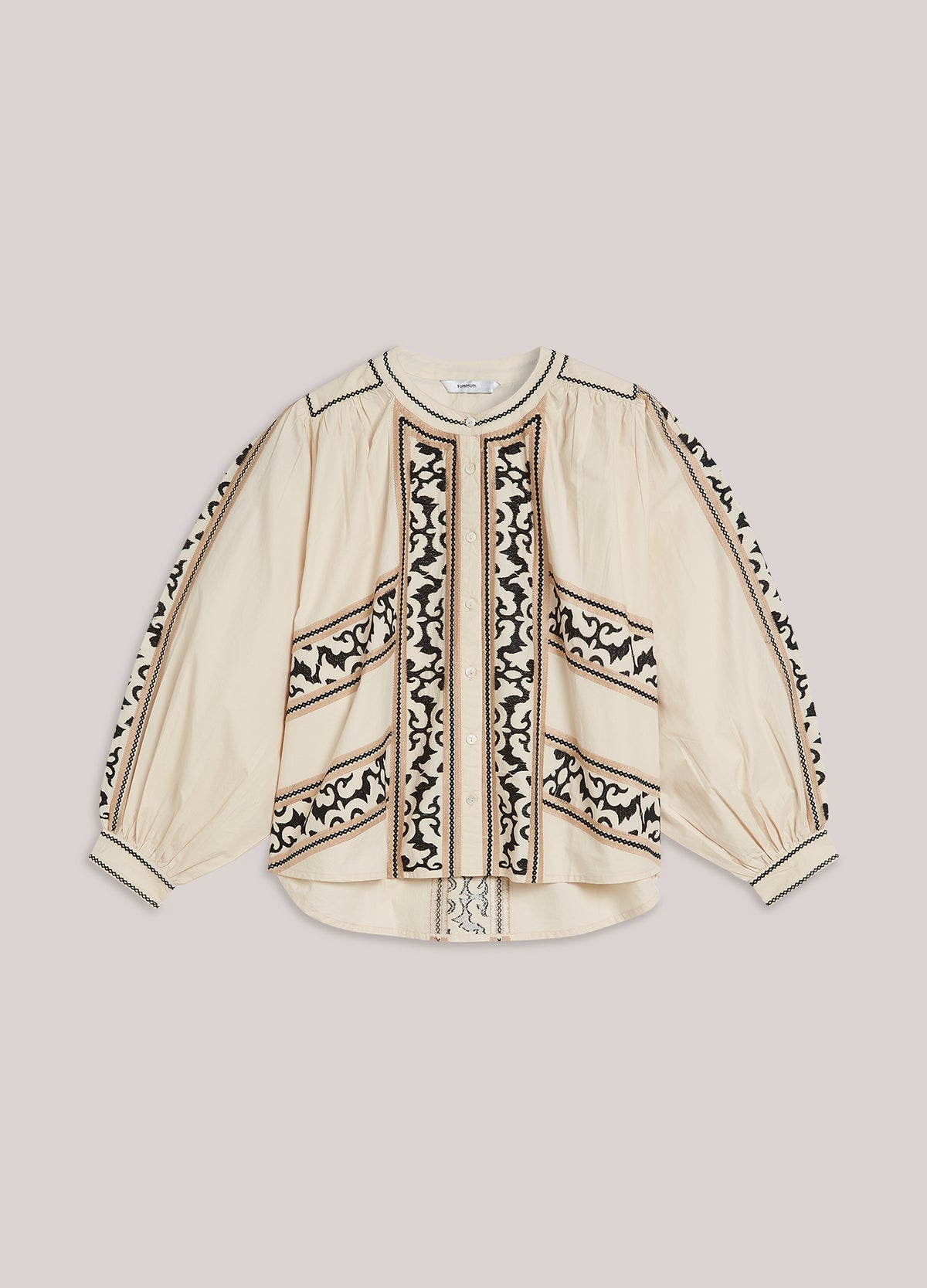 Summum Embroidered Blouse in Crispy Cotton