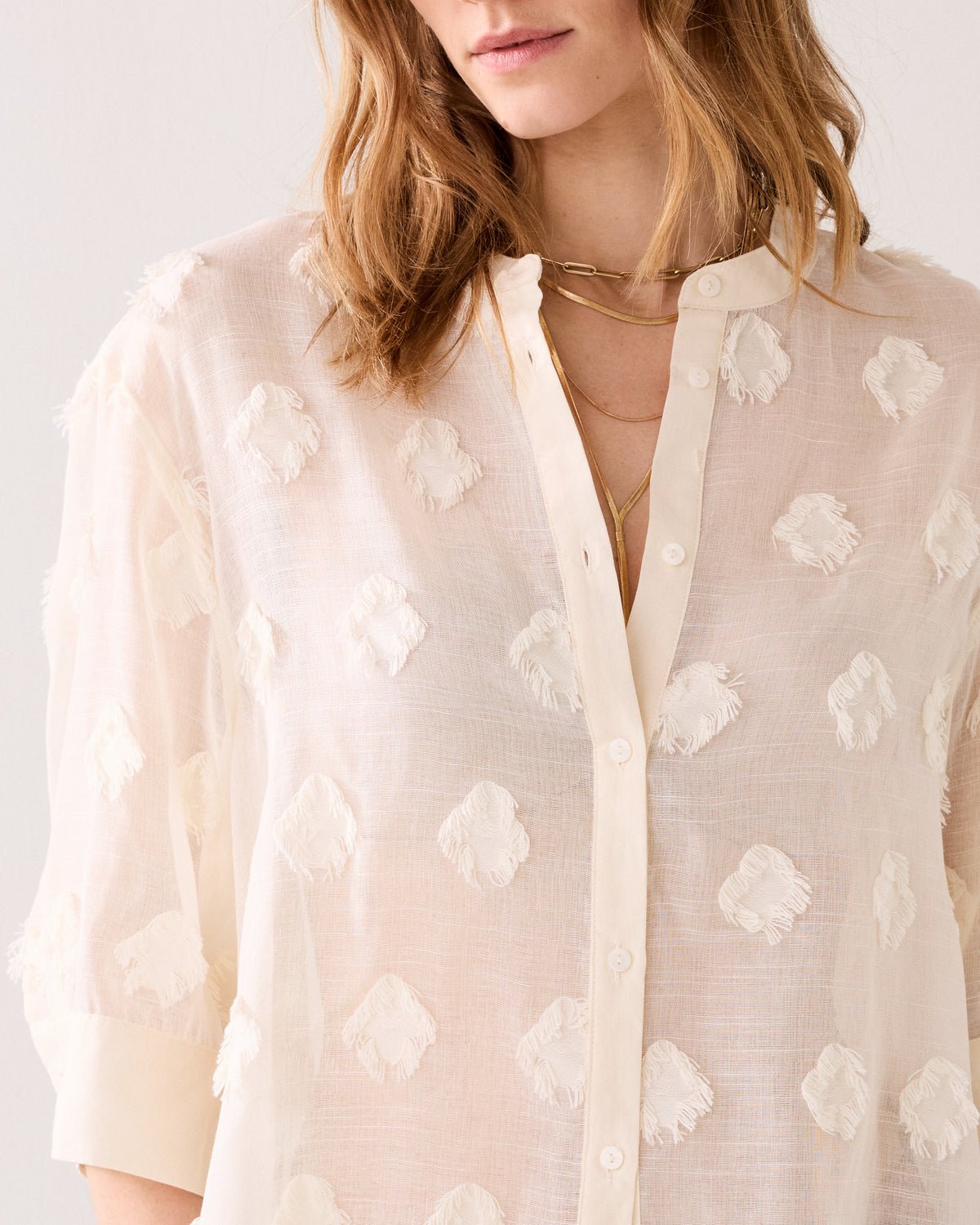 Summum A-Line Blouse with 3D Dots