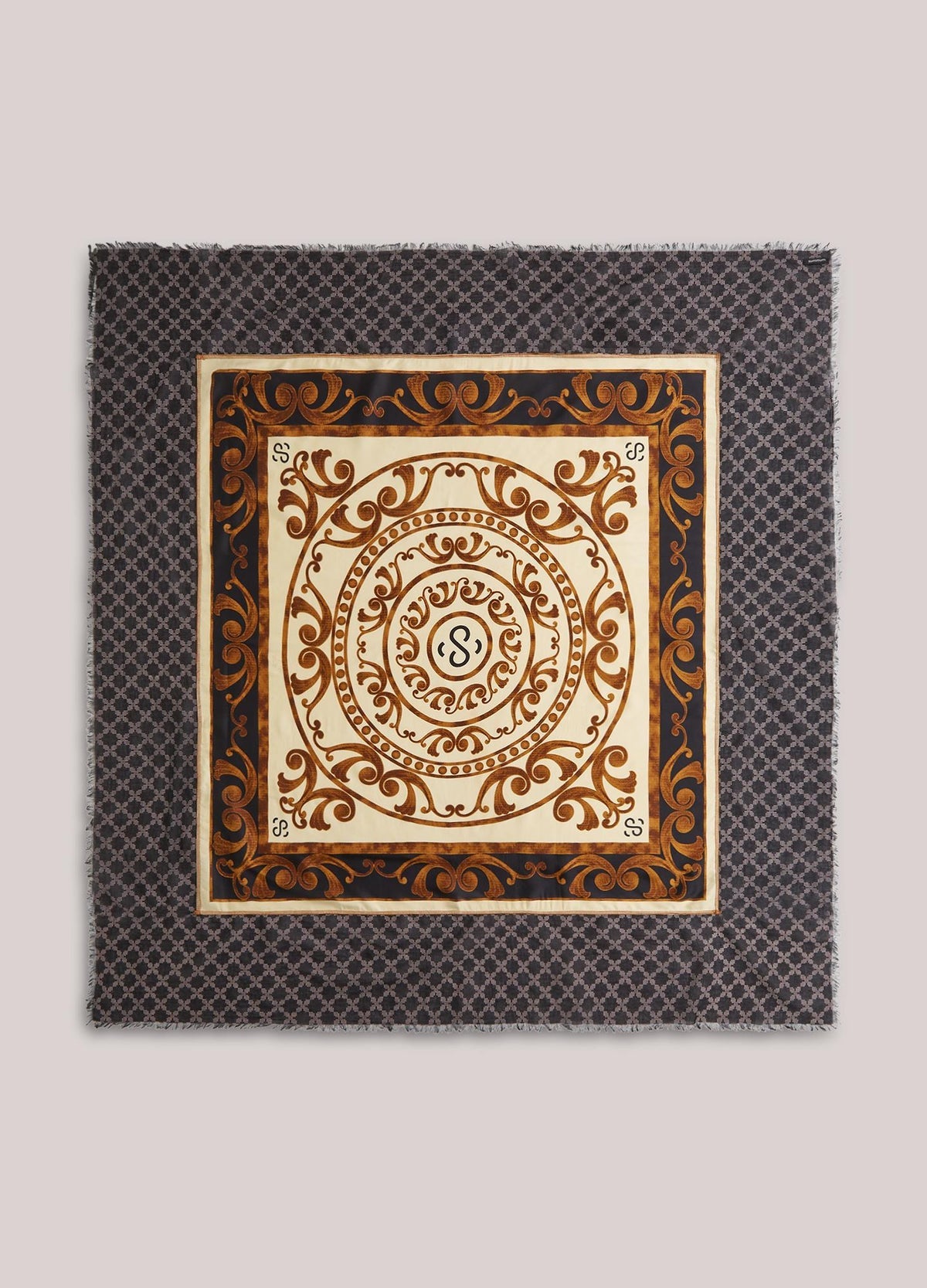 Summum Large Square Scarf in Satin Viscose