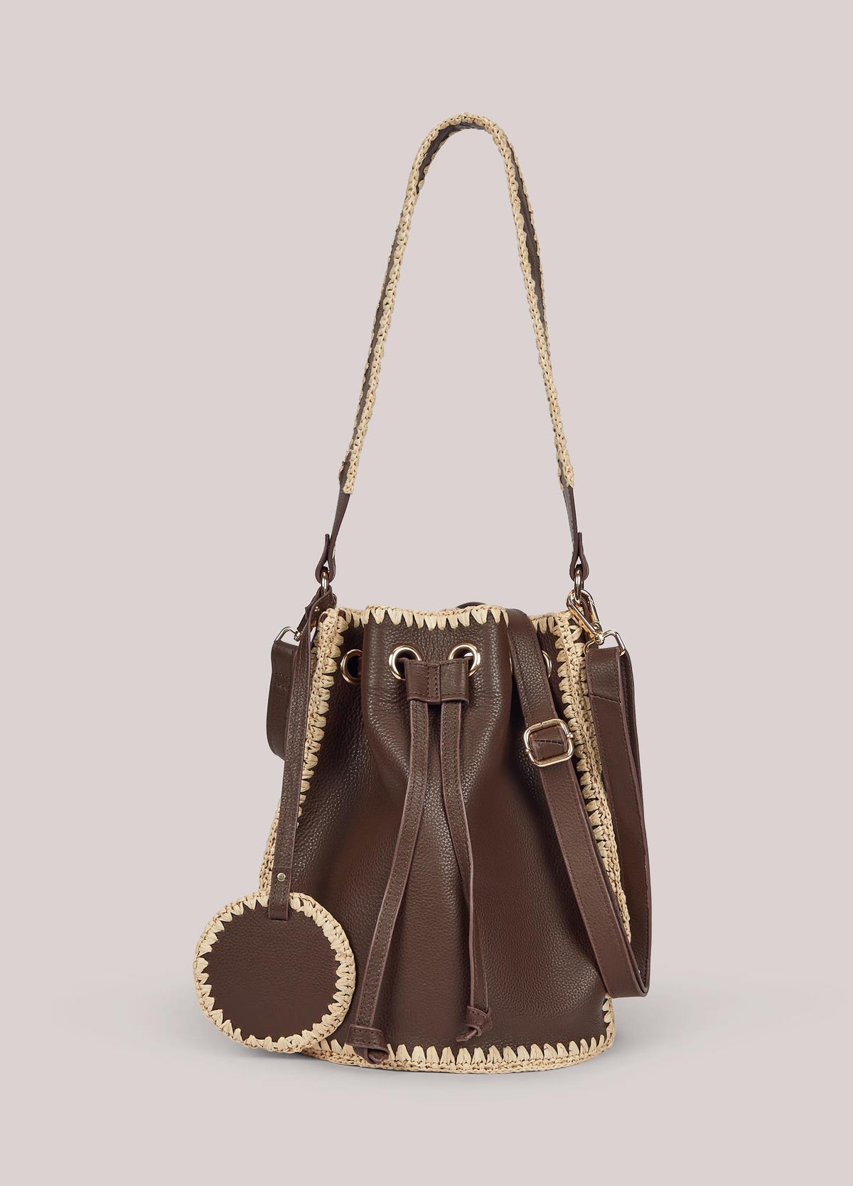Summum Bucket Bag w/Raffia