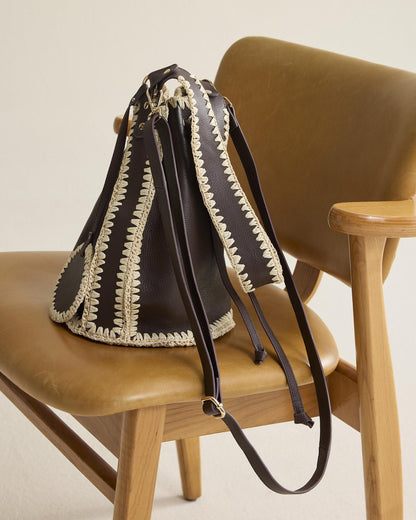 Summum Bucket Bag w/Raffia