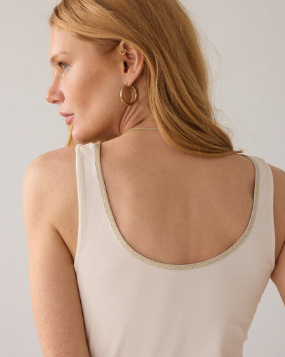 Summum Reversible Tank Top with Glitter Trim
