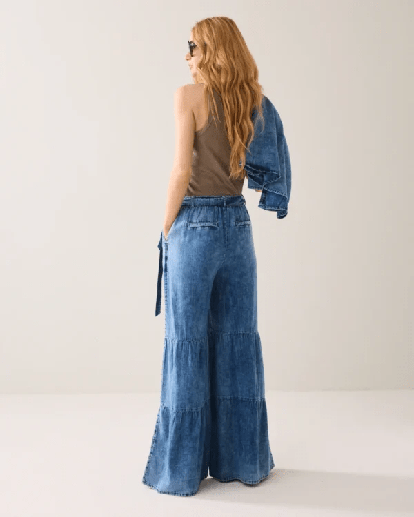 Summum Sateen Indigo Cotton Trousers