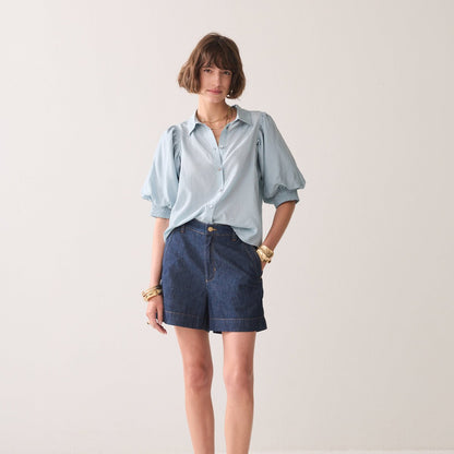 Summum Blouse w/Short Puff Sleeves
