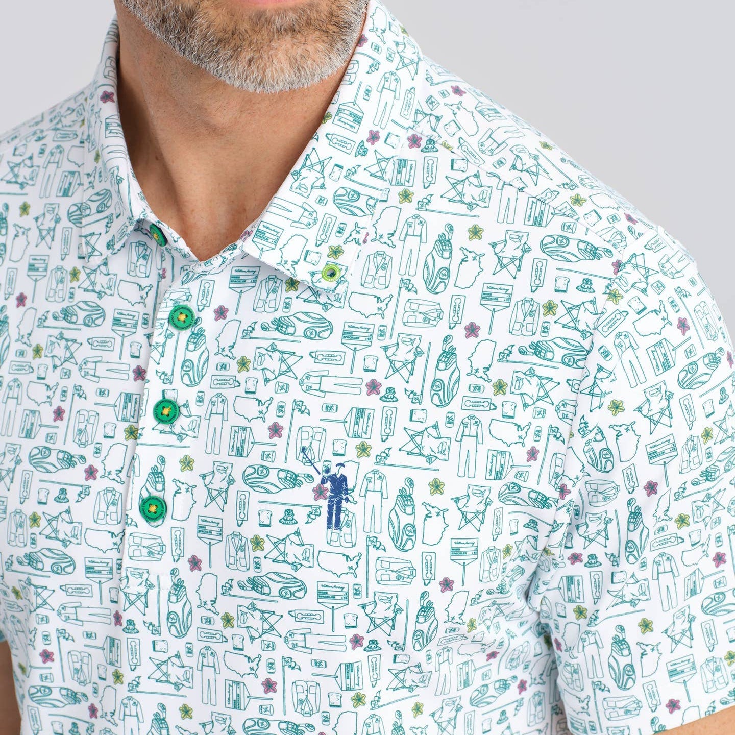 William Murray Green Blazer Groove Men’s Polo