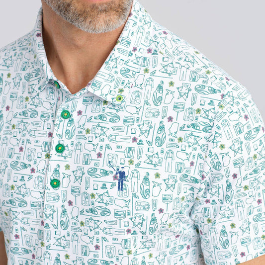 William Murray Green Blazer Groove Men’s Polo