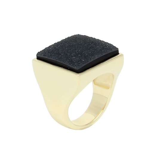 L George Shanwnessy Druzy Statement Ring