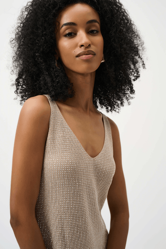 JR Metallic Knitted Camisole w/Rhinestones 252915CO