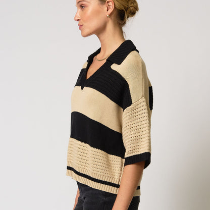 CPW Dean Mixed Stitch Rugby Sweater