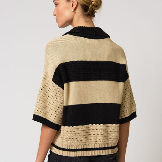 CPW Dean Mixed Stitch Rugby Sweater