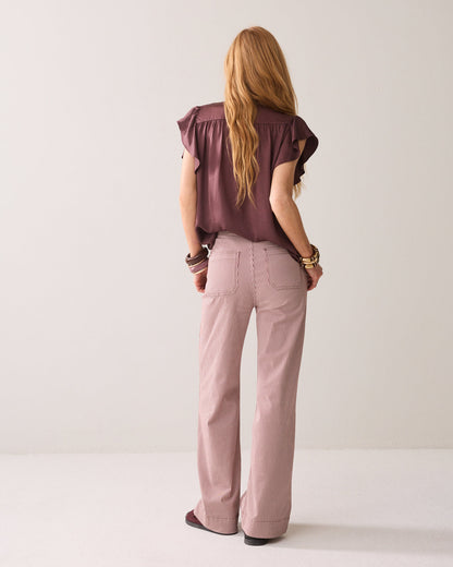 Summum Striped Flared Trousers