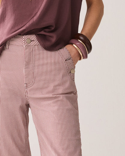Summum Striped Flared Trousers