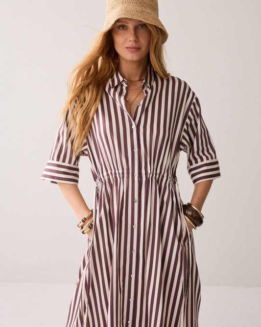 Summum Striped Shirt Dress
