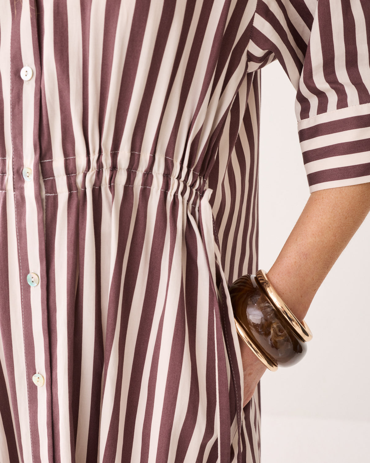 Summum Striped Shirt Dress