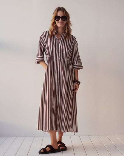 Summum Striped Shirt Dress