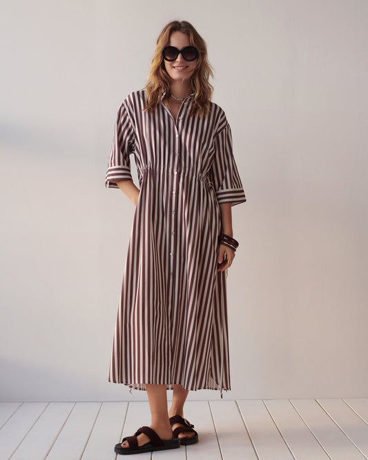 Summum Striped Shirt Dress