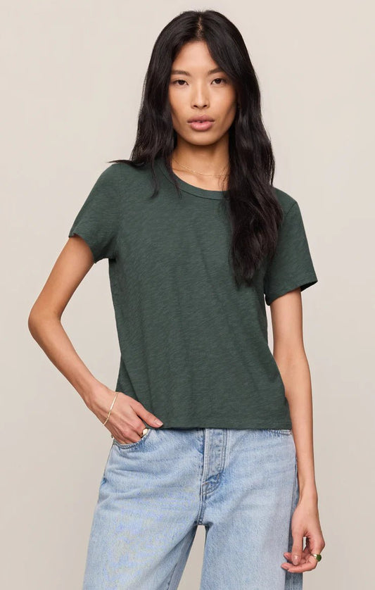 Z Supply Junie Slub Tee Shirt emerald