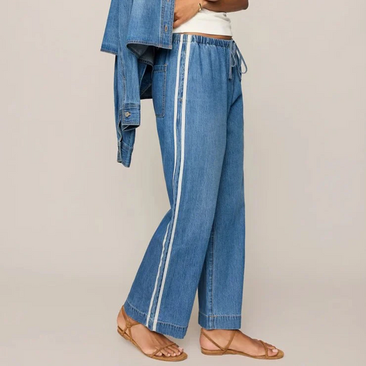 Z Supply Sidelines Denim Track Pant Dreamstate