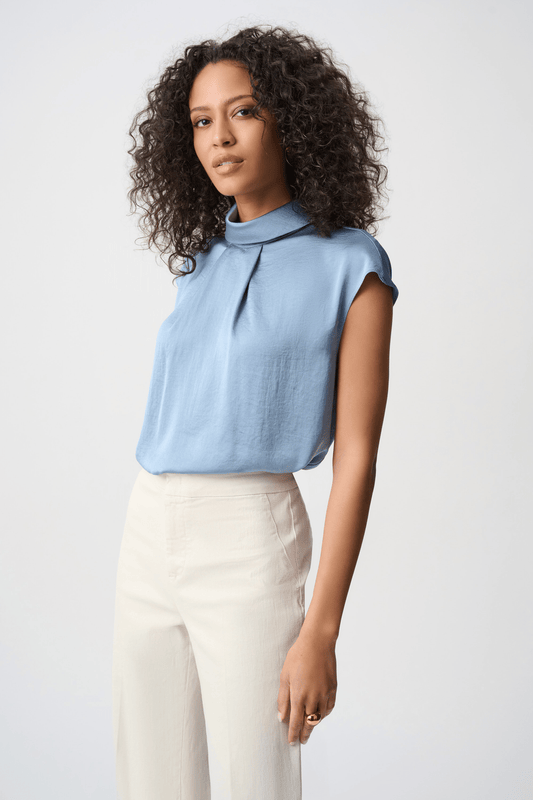 JR Recycled Satin Turtleneck Top 263022