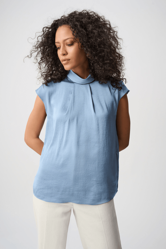 JR Recycled Satin Turtleneck Top 263022