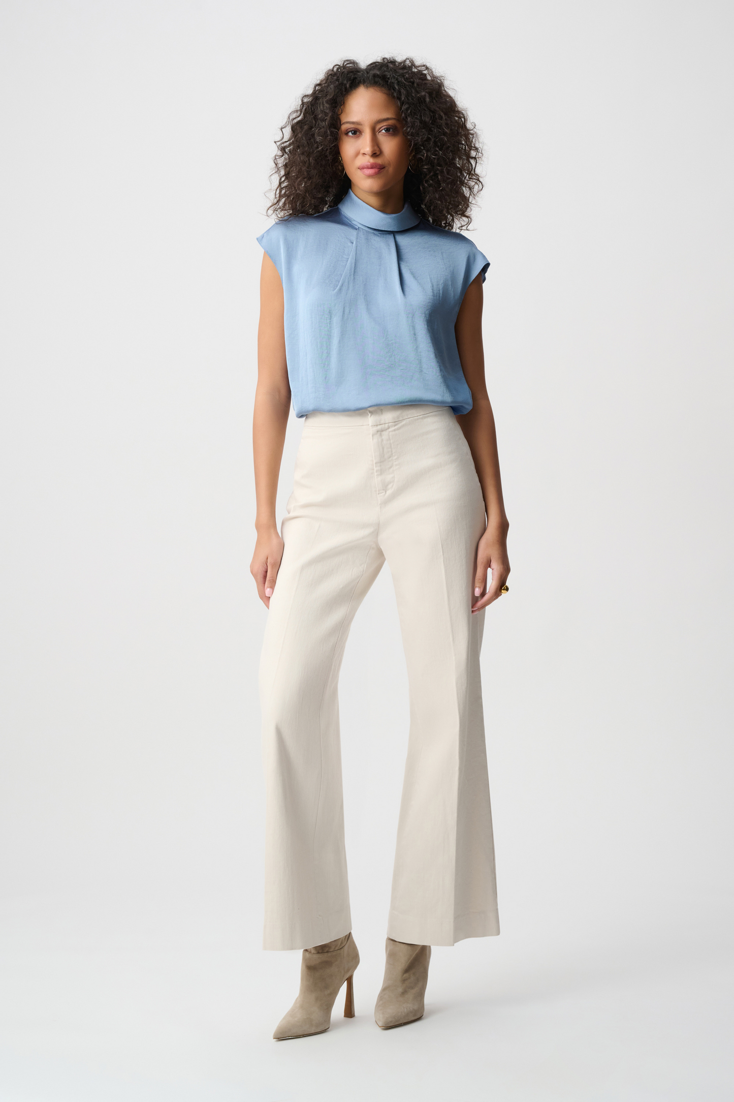 JR Recycled Satin Turtleneck Top 263022
