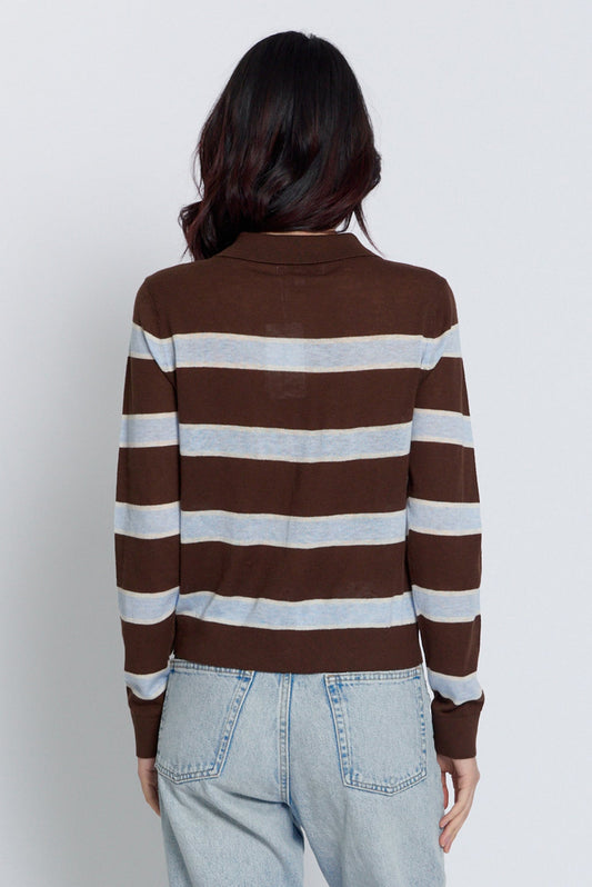 CPW Quinn Striped Sheer Button Up Cardigan