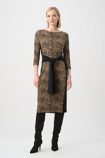 JR Abstract Jacquard Knit Sheath Dress 263076 - AtelierDress WomenJoseph Ribkoff