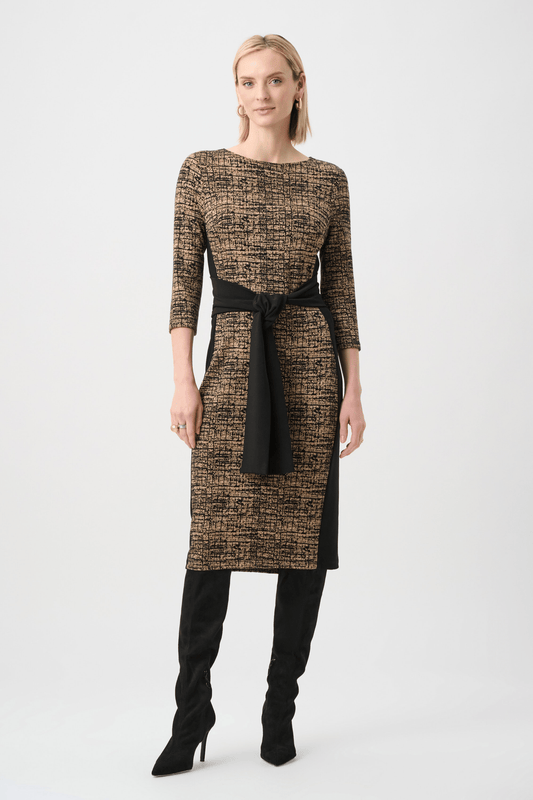 JR Abstract Jacquard Knit Sheath Dress 263076 - AtelierDress WomenJoseph Ribkoff