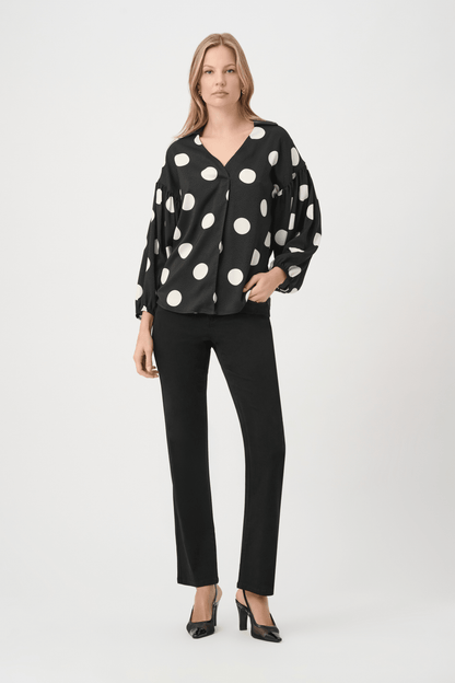 JR Polka Dot Satin Top 264114 - AtelierTop WomenJoseph Ribkoff