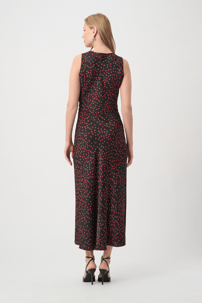 JR Polka Dot Recycled Satin A-Line Dress 264210 - AtelierDress WomenJoseph Ribkoff