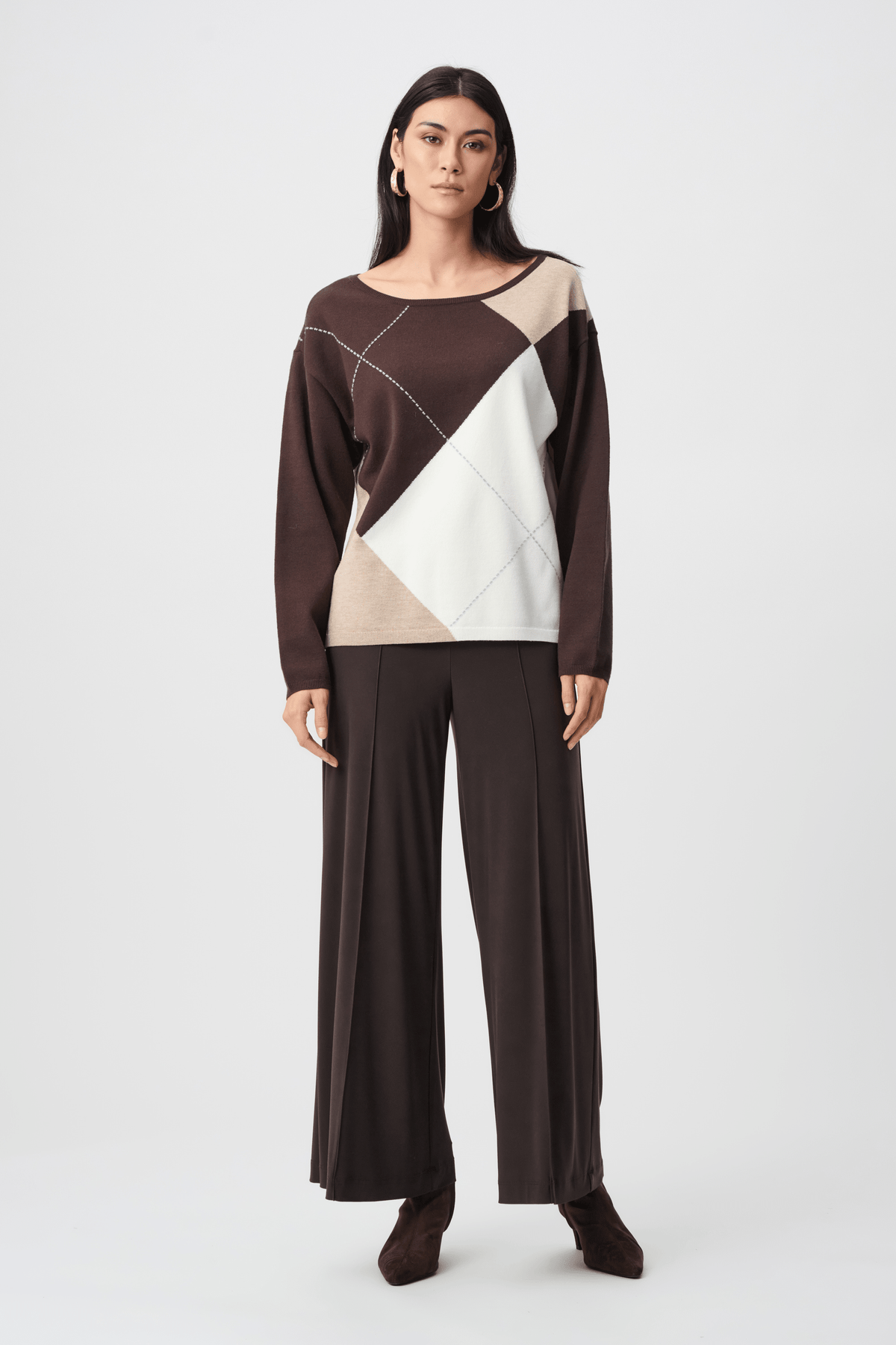 JR Silky Knit Pull-On Wide Leg Pants 251017F26 - AtelierTrousers WomenJoseph Ribkoff