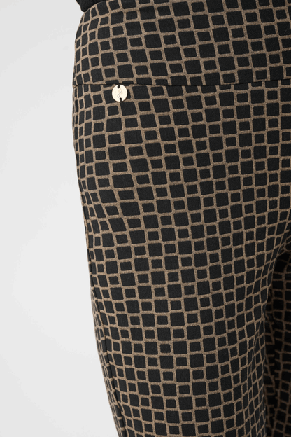 JR Geometric Jacquard Straight Pull On Pant 263138 - AtelierTrousers WomenJoseph Ribkoff