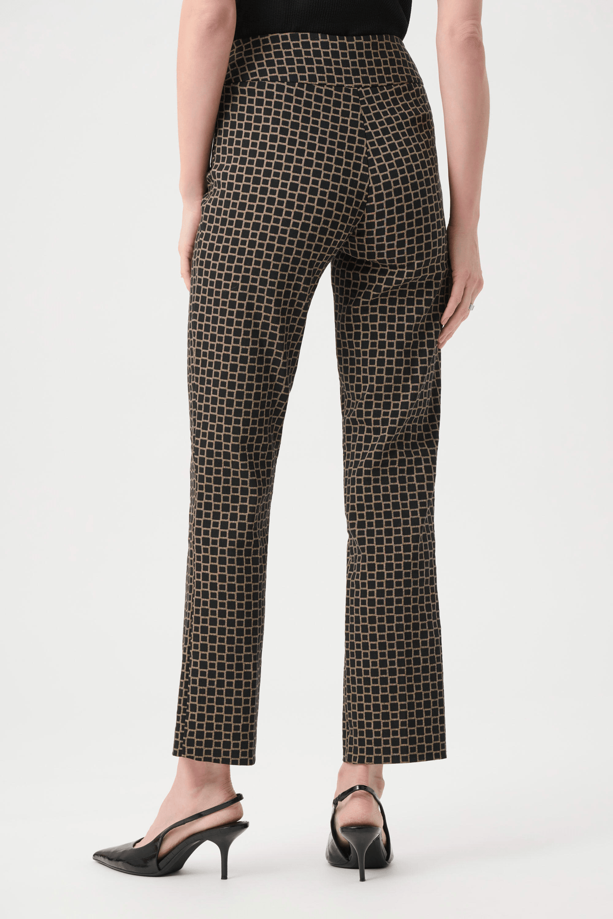 JR Geometric Jacquard Straight Pull On Pant 263138 - AtelierTrousers WomenJoseph Ribkoff