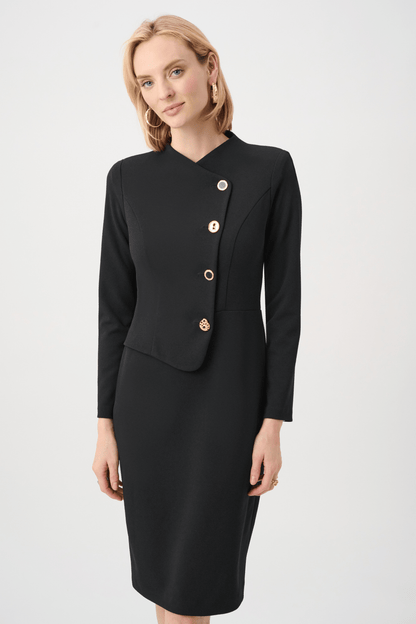 JR Scuba Crepe Mock-Neck Sheath Dress 263158 - AtelierDress WomenJoseph Ribkoff