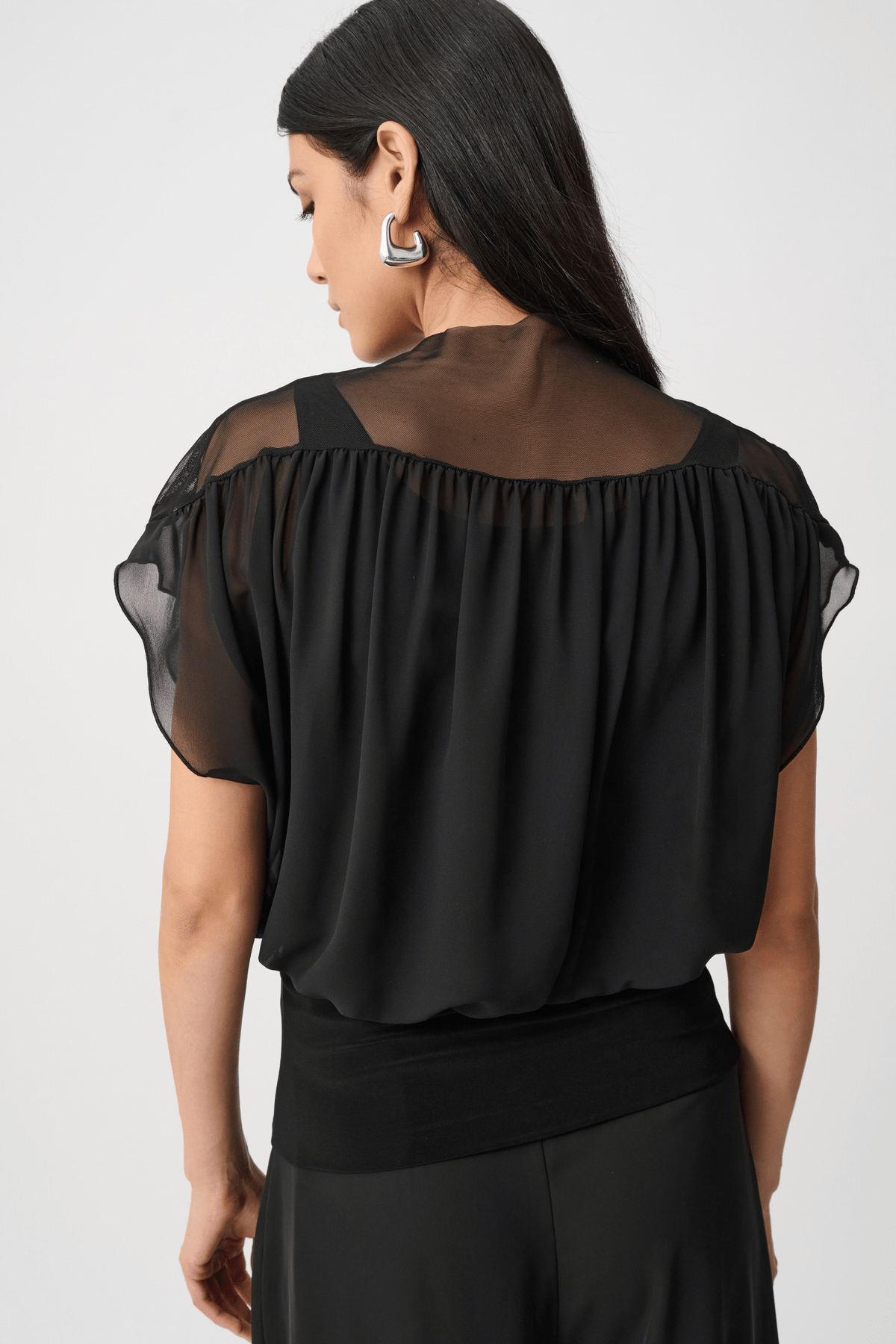 JR Chiffon and Silky Knit Blouson Top 263198