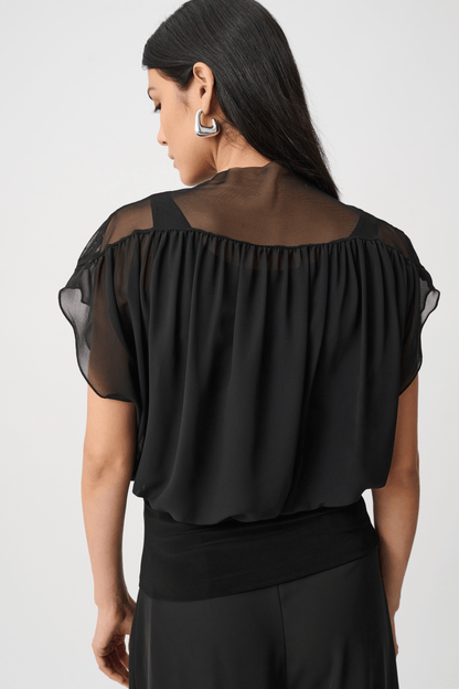 JR Chiffon and Silky Knit Blouson Top 263198