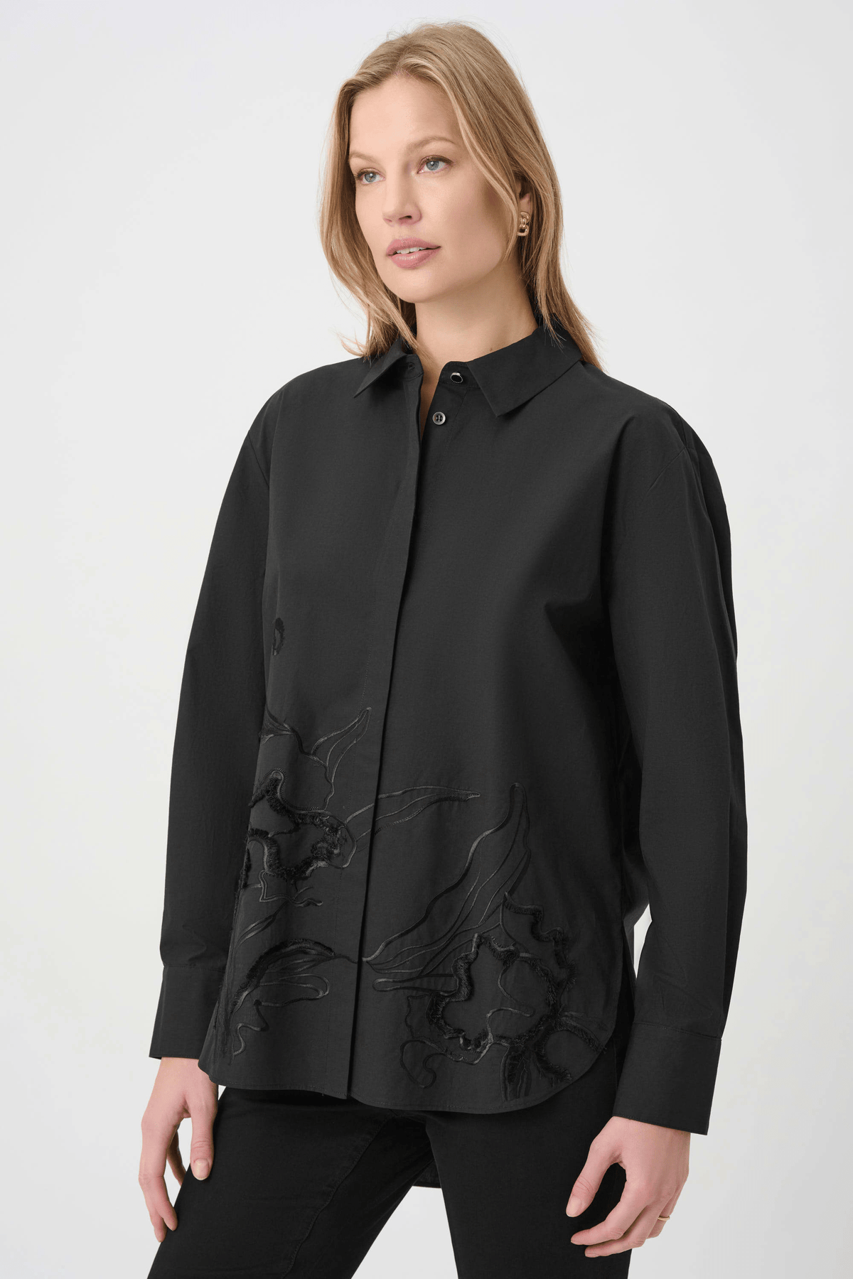 JR Embroidered Button-Down Shirt 264904 - AtelierBlouse WomenJoseph Ribkoff