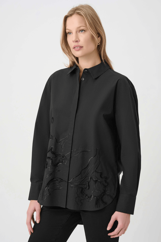 JR Embroidered Button-Down Shirt 264904 - AtelierBlouse WomenJoseph Ribkoff
