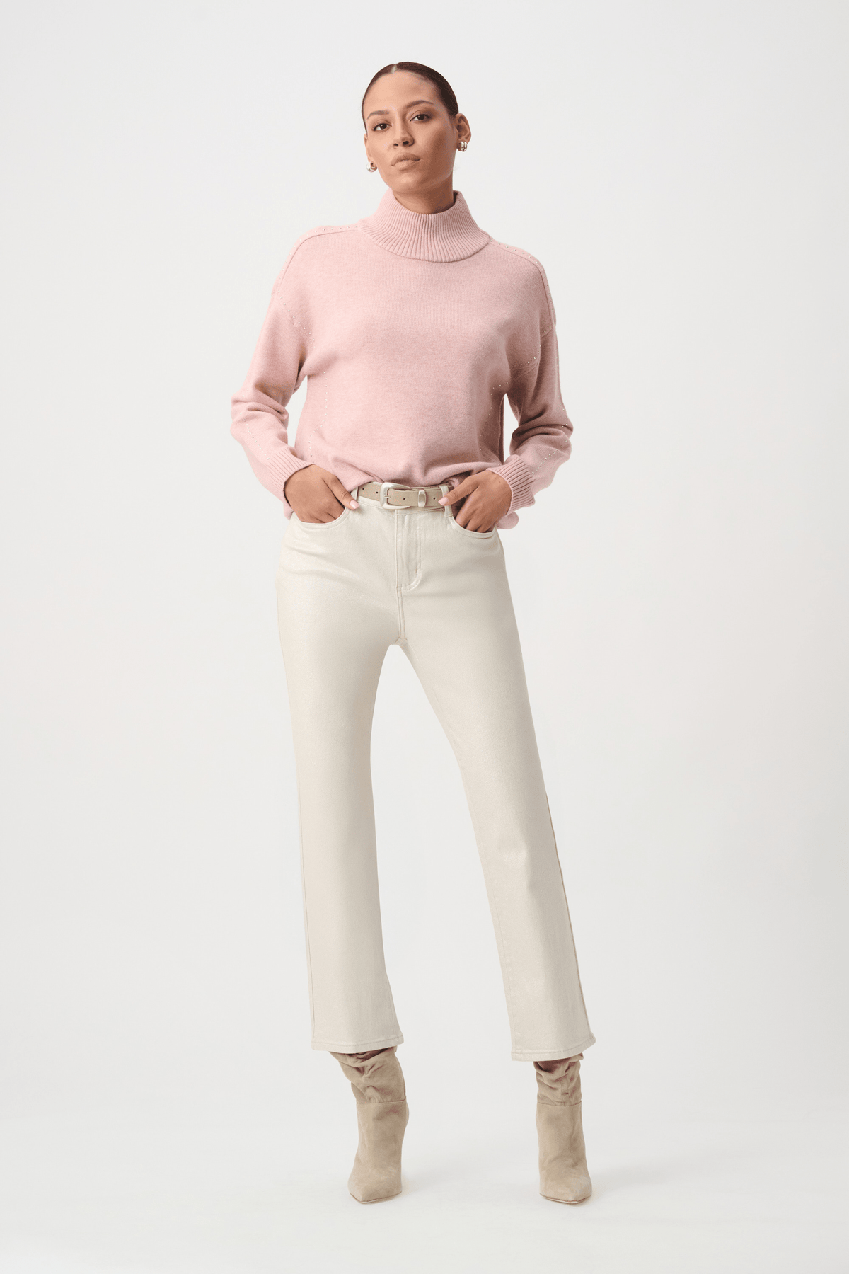 JR Embellished Turtleneck Sweater 264934 - AtelierSweater WomenJoseph Ribkoff