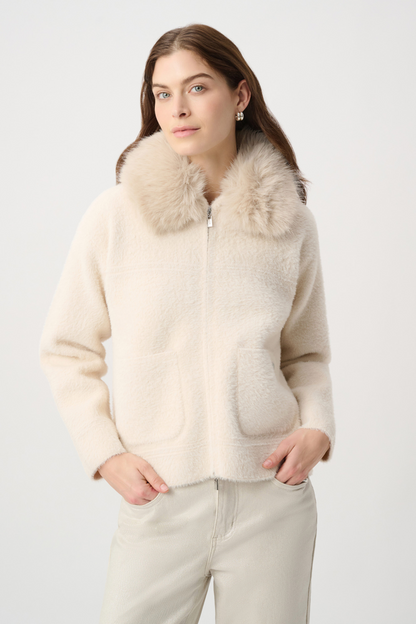 JR Detachable Faux Fur Collar Jacket 264920