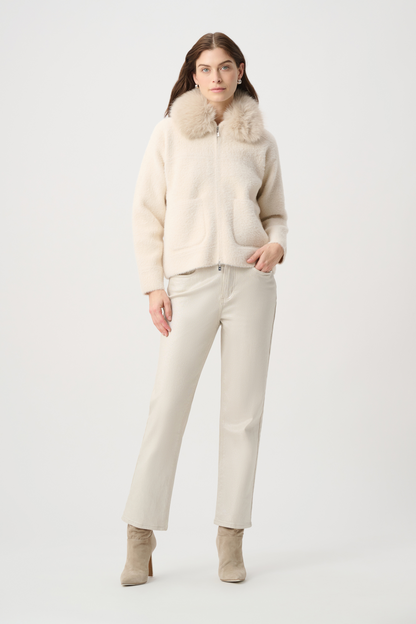 JR Detachable Faux Fur Collar Jacket 264920