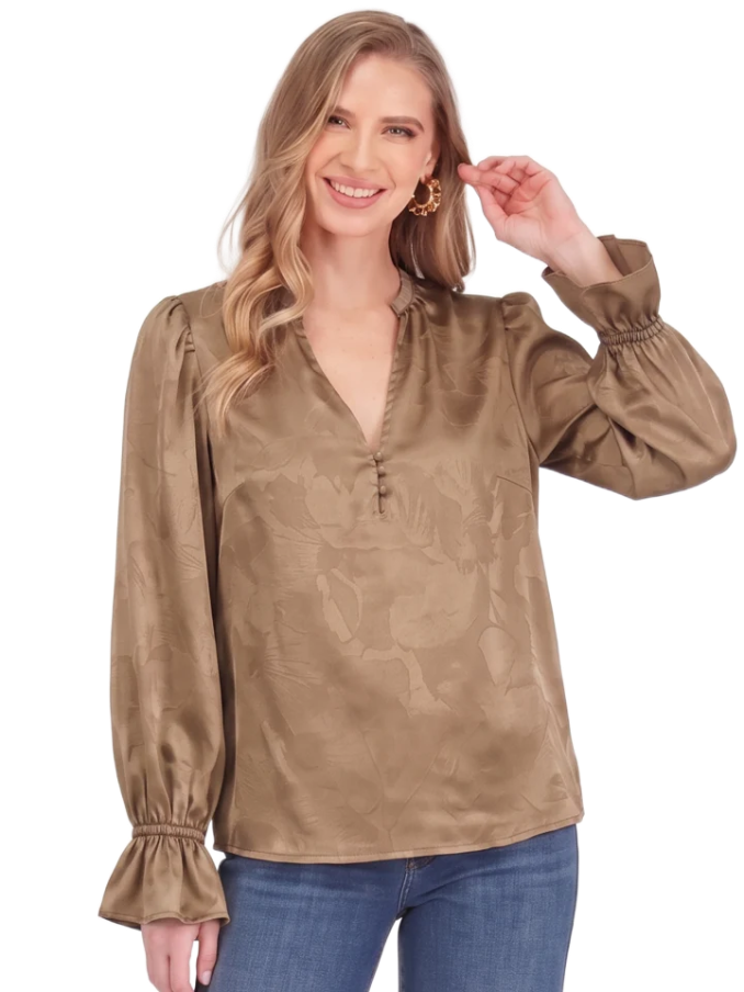 Joy Joy Split Neck Top
