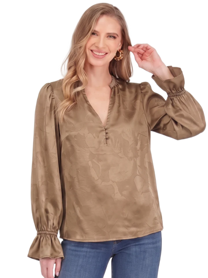 Joy Joy Split Neck Top