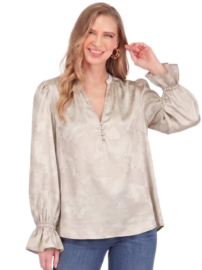 Joy Joy Split Neck Top