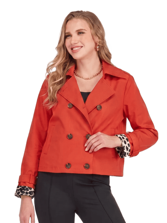 Joy Joy Short Trench Jacket Flame