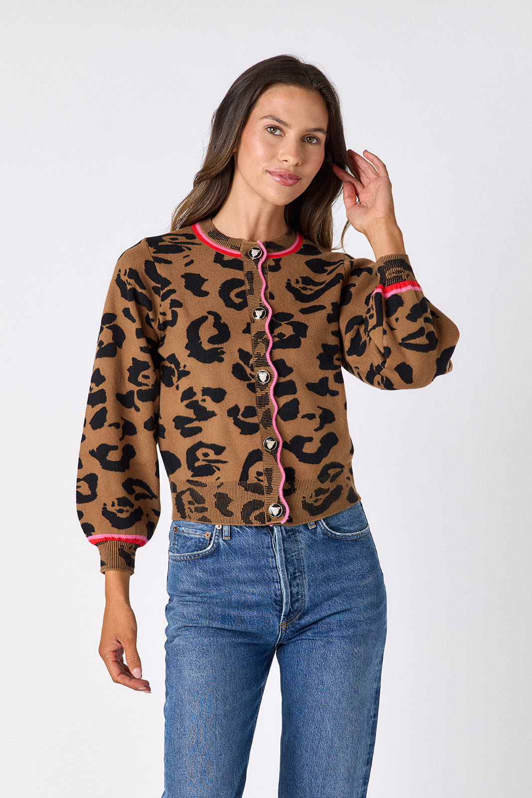 Crosby Colson Cardigan in Leopard