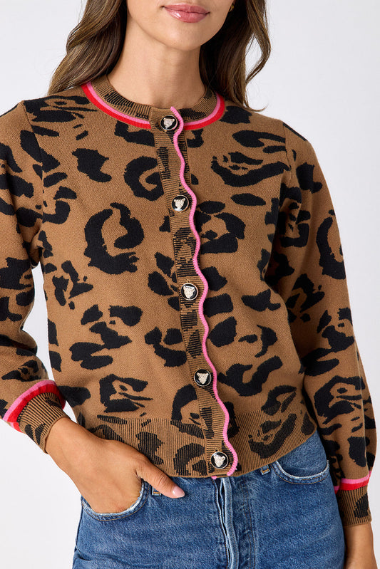 Crosby Colson Cardigan in Leopard