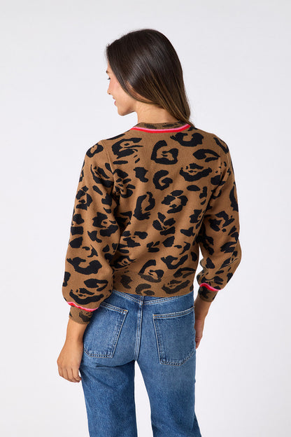 Crosby Colson Cardigan in Leopard