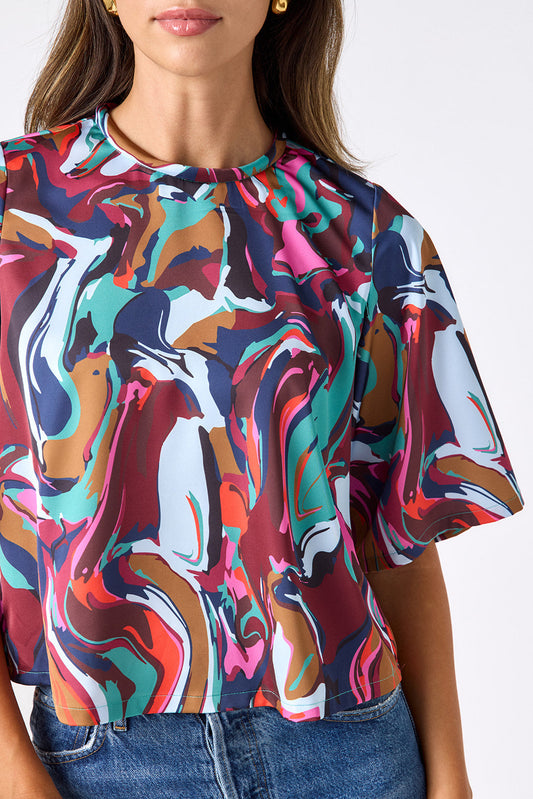 Crosby Bree Tee in Color Current